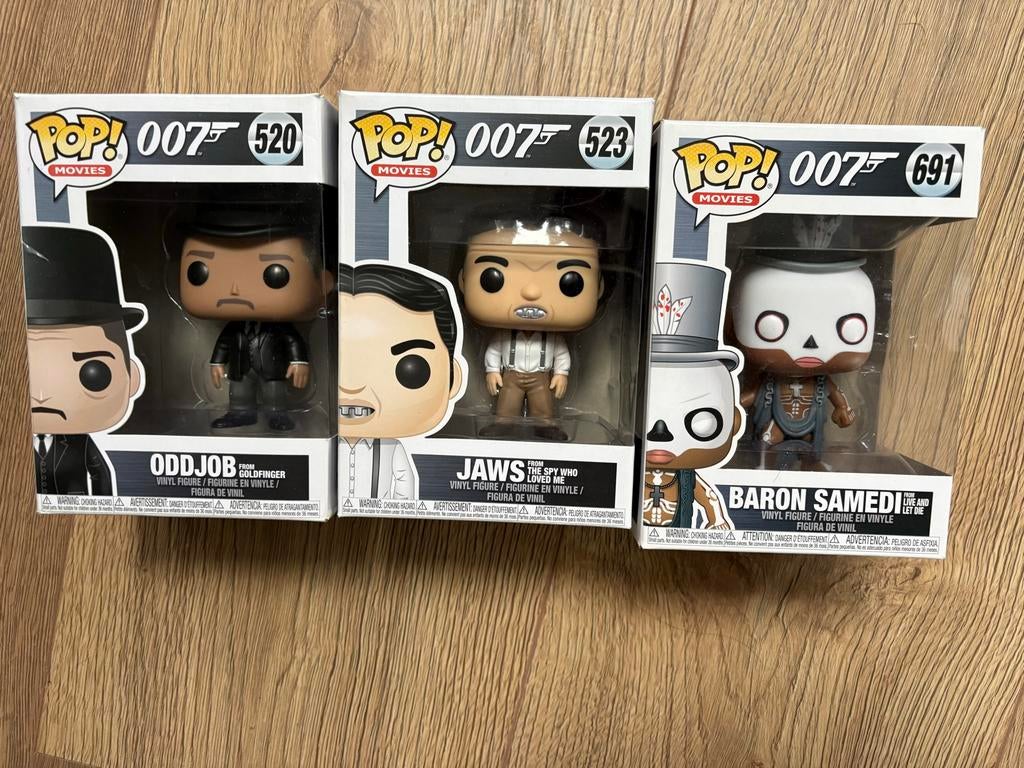 Funko Pop! James Bond 007 Collectie: Oddjob, Jaws, Baron Sam, Ophalen of Verzenden, Zo goed als nieuw