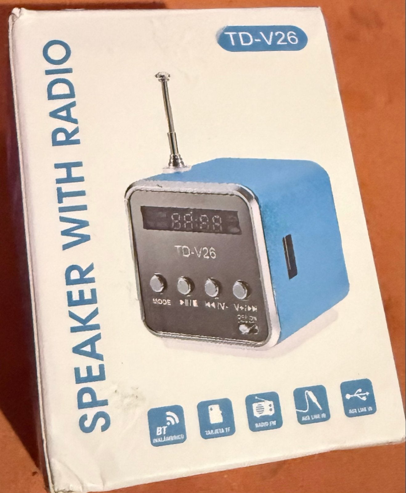 TD-V26 Draagbare Mini Bluetooth Speaker met Radio, Ophalen of Verzenden, Nieuw, Radio