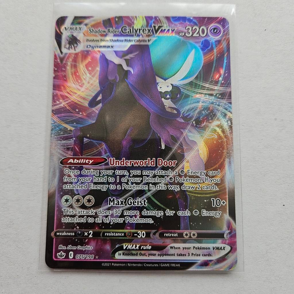Shadow Rider Calyrex VMAX 075/198 Pokémon kaart, Ophalen of Verzenden