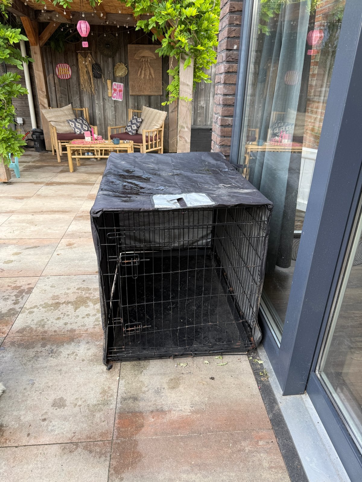 XL honden bench. 77x70x107, Ophalen, Gebruikt