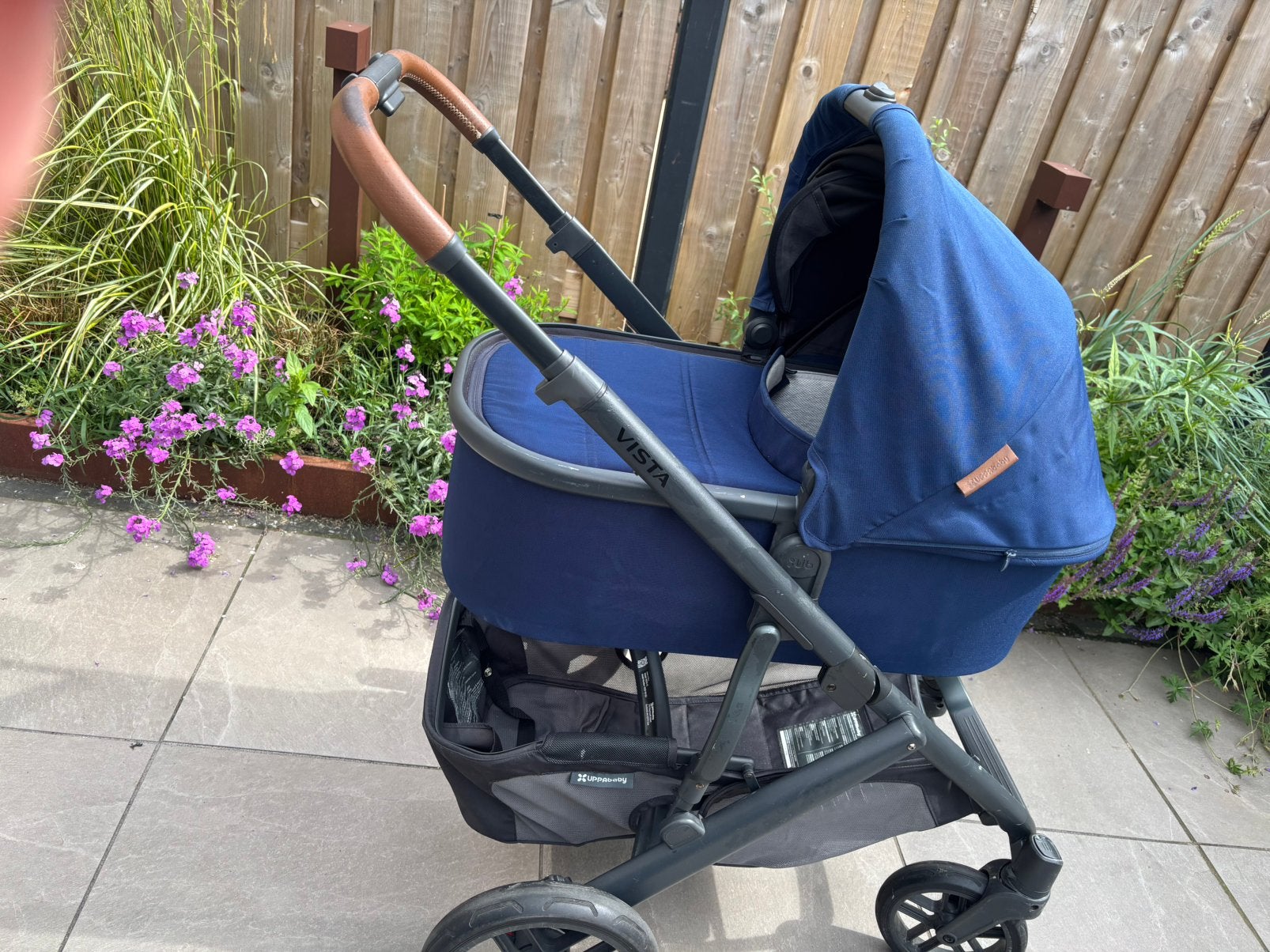 UPPAbaby Vista kinderwagen compleet navy blue, Kinderen en Baby's, Kinderwagens en Combinaties, Gebruikt, Combiwagen, Verstelbare duwstang
