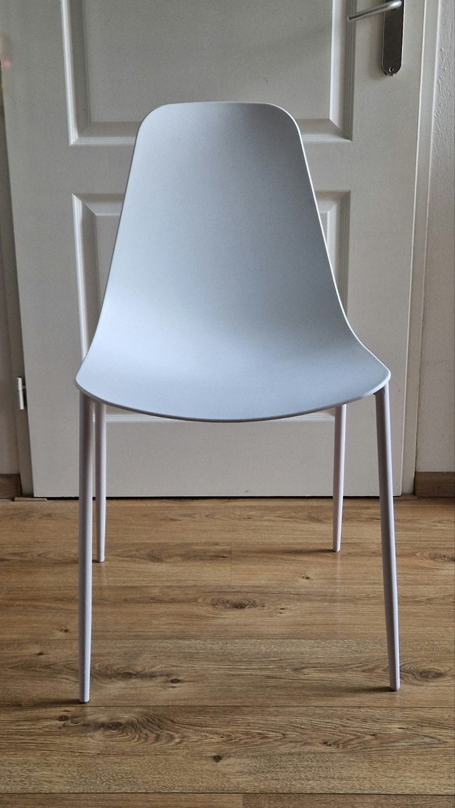 6 kunststof eetkamerstoelen, Huis en Inrichting, Stoelen, Ophalen, Wit, Kunststof, Vijf, Zes of meer stoelen