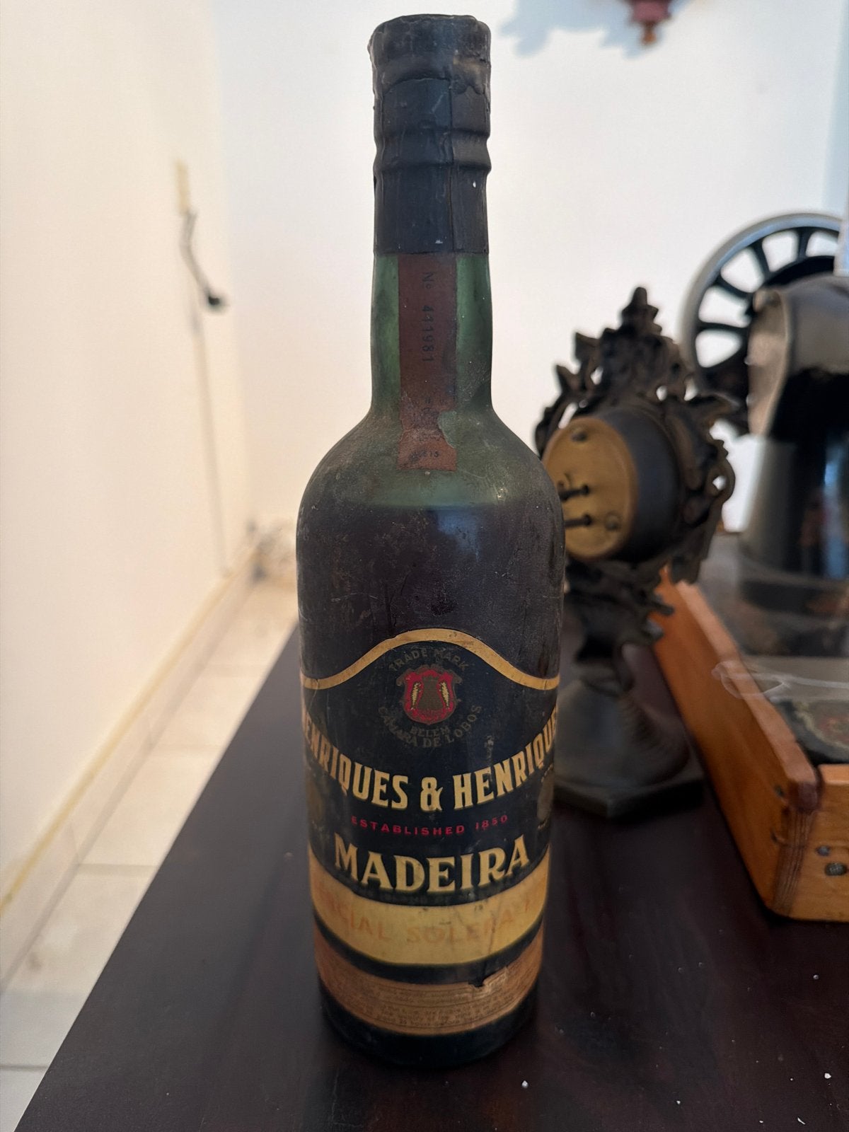Vintage Henriques & Henriques Madeira Wijnfles, Ophalen of Verzenden, Gebruikt