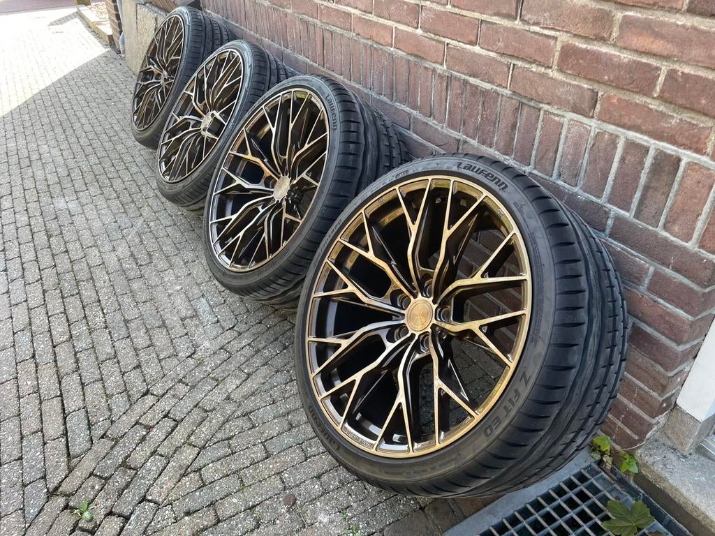 Yanar wheels dnz-20 brushed bronze, Velg(en), Nieuw, Ophalen of Verzenden, 20 inch