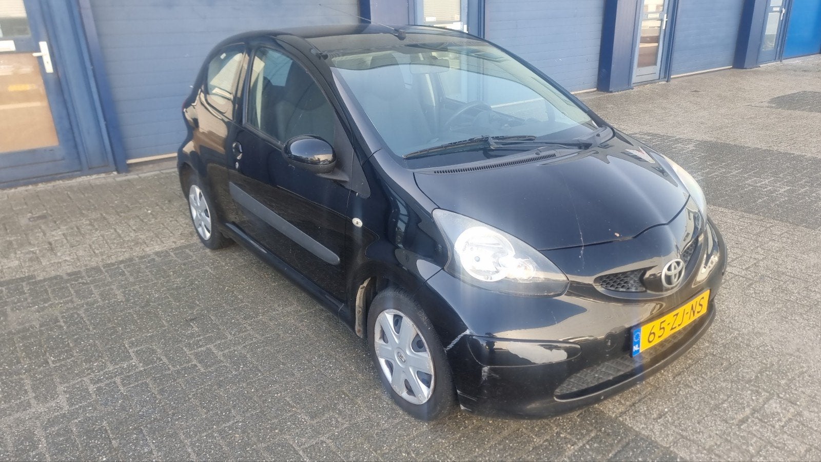 Toyota Aygo 3 drs. 2008, Auto diversen, Ophalen, Zwart, Handgeschakeld, 998 cc