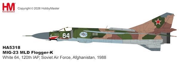 Hobby Master HA5318 | Mikoyan MIG-23MLD Flogger-K, Ophalen, Schaalmodel, Nieuw, Pilot Station