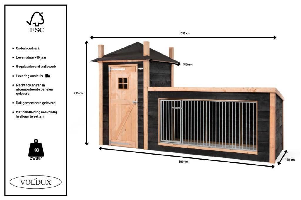 Hondenhok / Kennel Siem, Dieren en Toebehoren, Hondenhokken, Ophalen of Verzenden, Nieuw, 110 cm of meer, 100 cm of meer