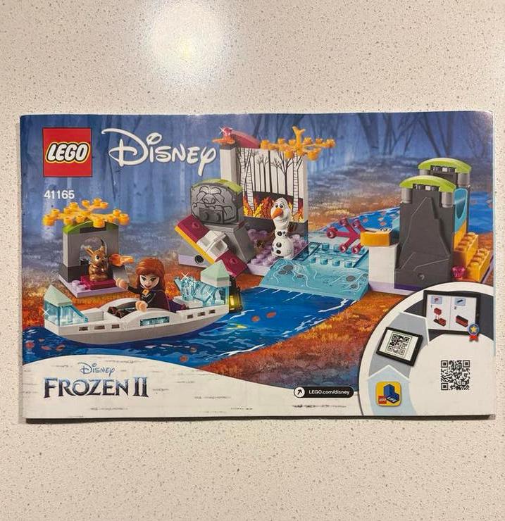 LEGO Frozen II 41165 Anna's Kano-expeditie+ Elza Wintertroon, Gebruikt, Lego, Ophalen of Verzenden, Disney