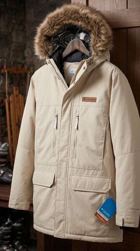 Columbia Marquam Peak Fusion Winterjas - Maat XL en S, Columbia, Beige, Ophalen of Verzenden, Maat 56/58 (XL)