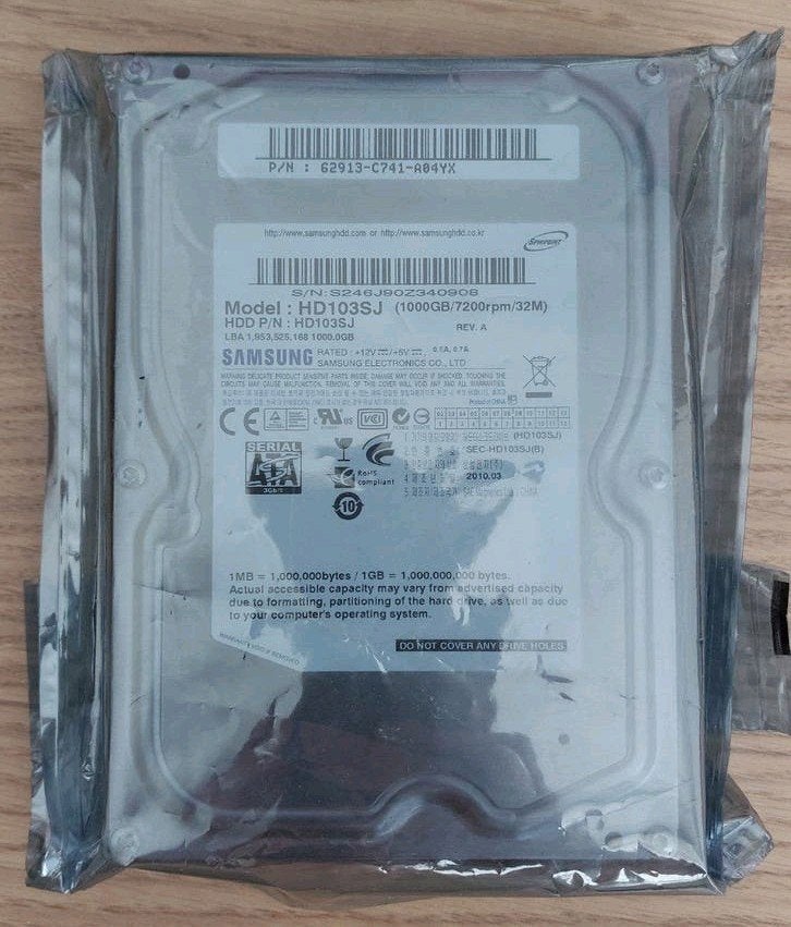 Samsung HD103SJ 1TB HDD - 7200rpm SATA Harde Schijf, Computers en Software, Harde schijven, Intern, Gebruikt, Server, Ophalen of Verzenden