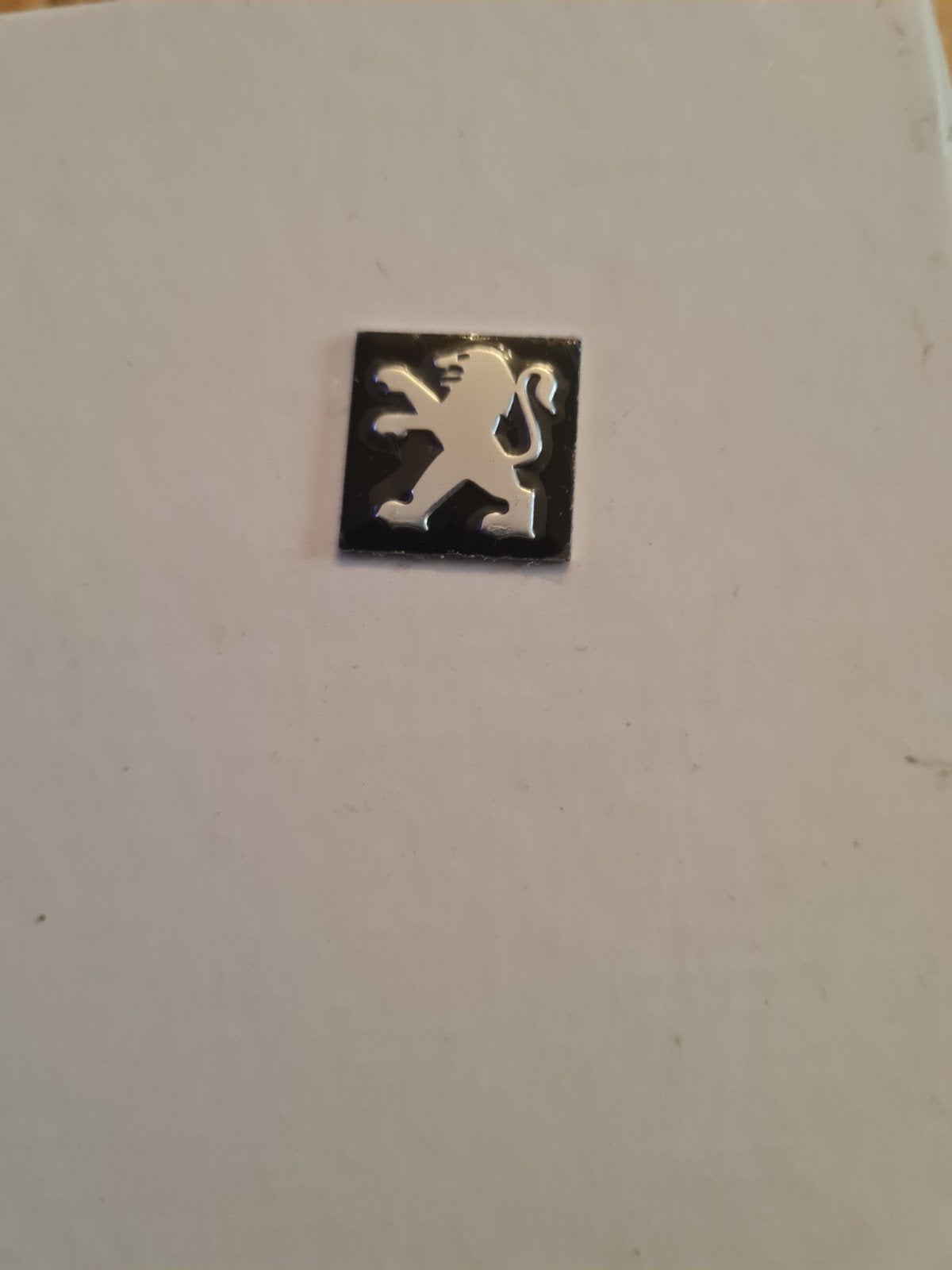 Peugeot sleutel behuizing Embleem Logo - Zwart/Zilver, Ophalen of Verzenden