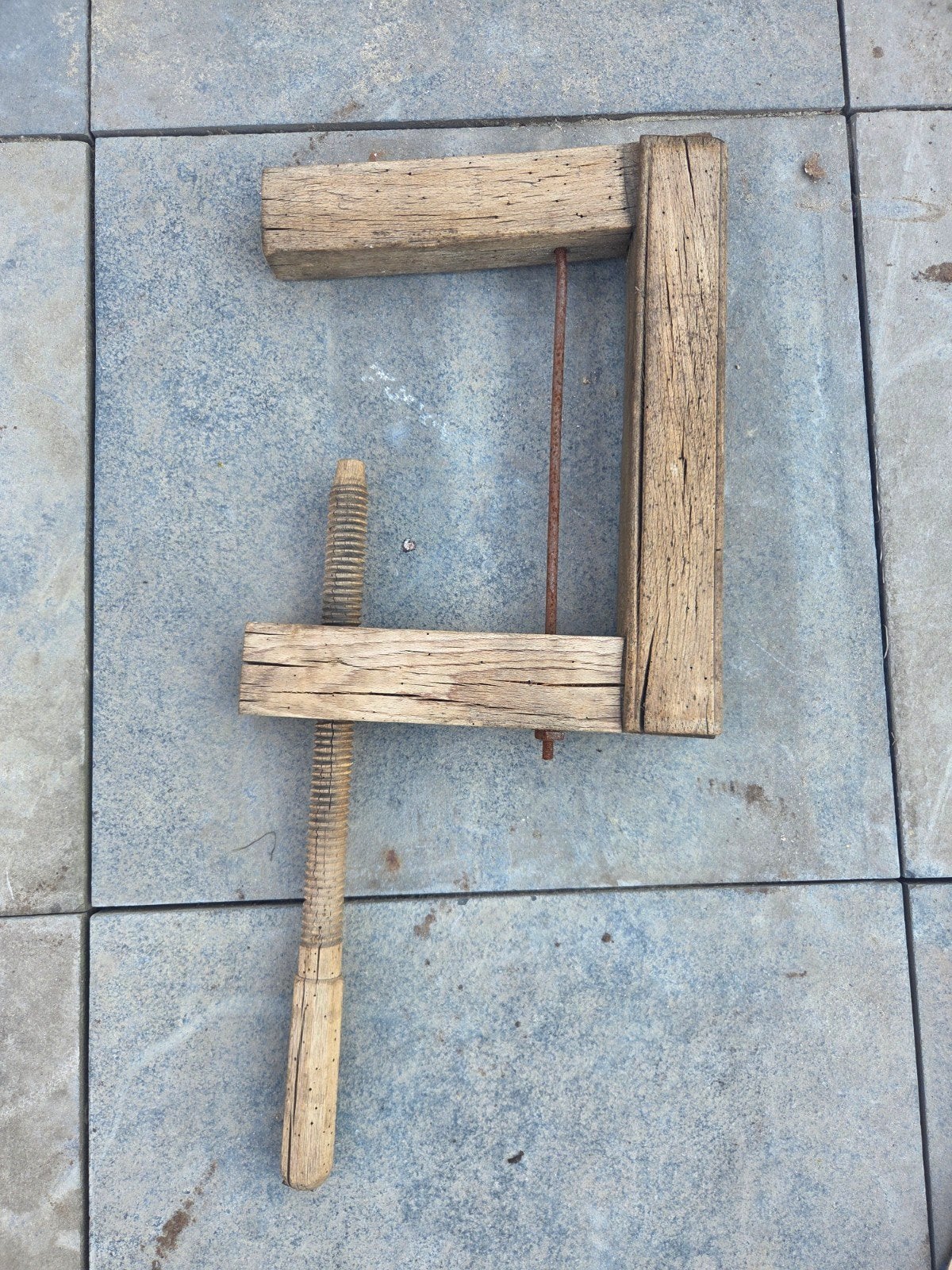 Oude houten lijmklem / timmermansklem, Antiek en Kunst, Ophalen of Verzenden