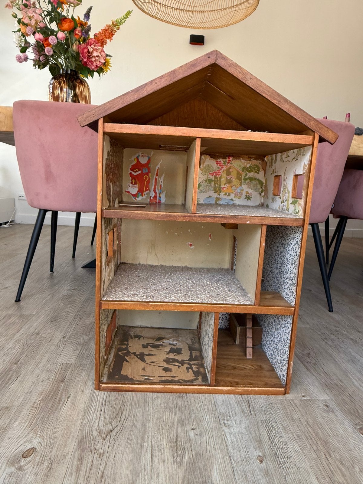 Mega leuk antiek poppenhuis, Kinderen en Baby's, Speelgoed | Poppenhuizen, Ophalen, Gebruikt, Poppenhuis