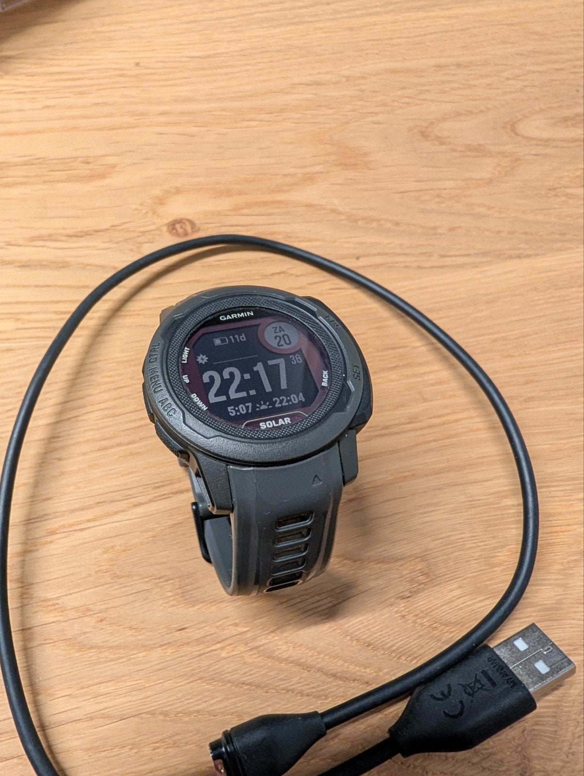Garmin Instinct 2S Solar - Robuust GPS-smartwatch, Gebruikt, Hoogte, Zwart, Garmin