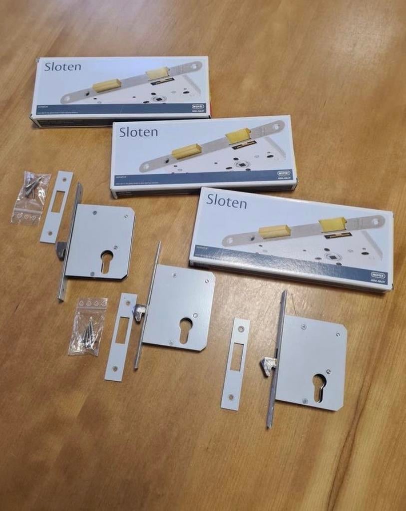 Nemef Cilinder Insteek Schuifdeurslot 698 - 55mm, Ophalen of Verzenden, Nieuw, Overige materialen, Slot