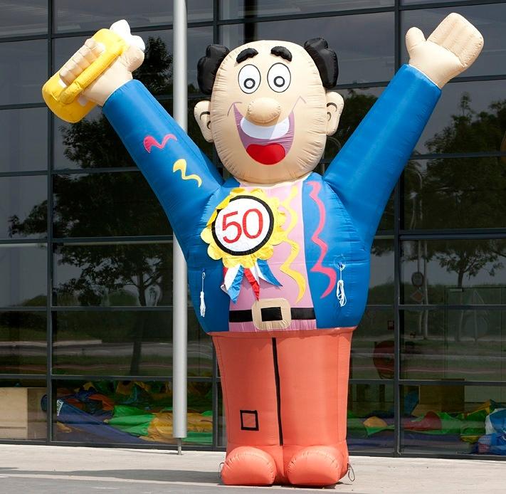 Abraham feest opblaaspop 2,8 meter en 3,5 meter € 40,00, Ophalen, Zo goed als nieuw, Abraham of Sarah