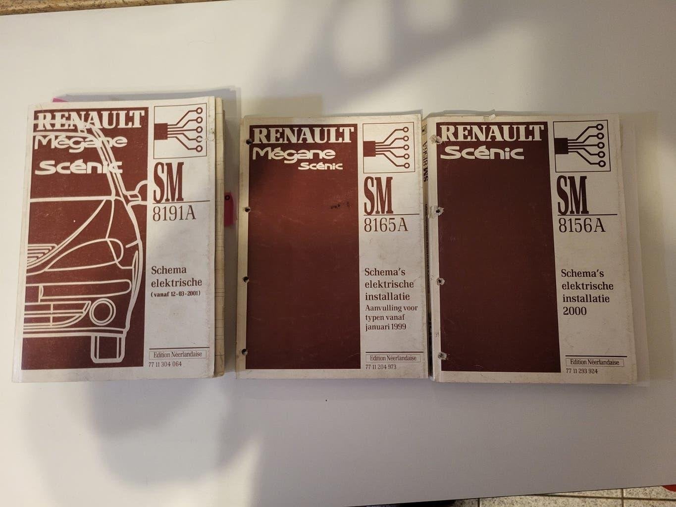 Renault Mégane Scénic Elektrische Schema's 3 handboeken., Ophalen of Verzenden