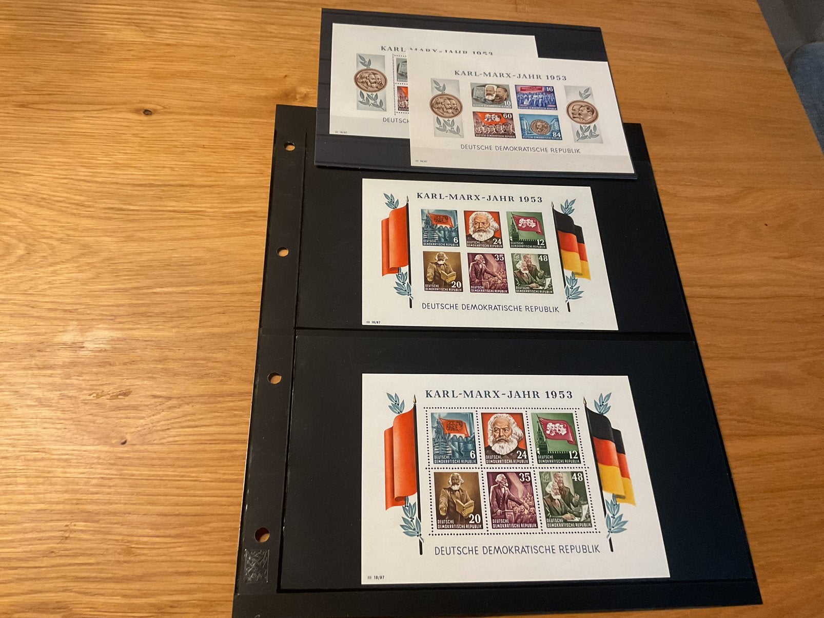 DDR serie blokken Marx postfris, Ophalen of Verzenden, DDR