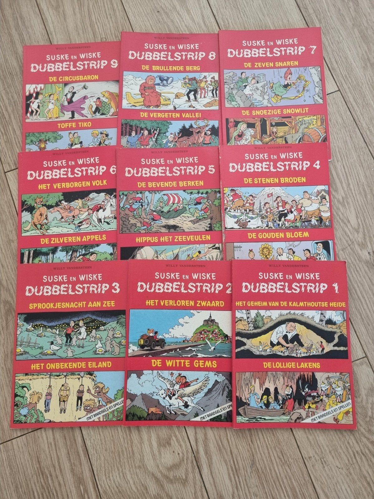 suske en wiske dubbelstrip 9 stuks, Meerdere stripboeken, Ophalen of Verzenden, Gelezen