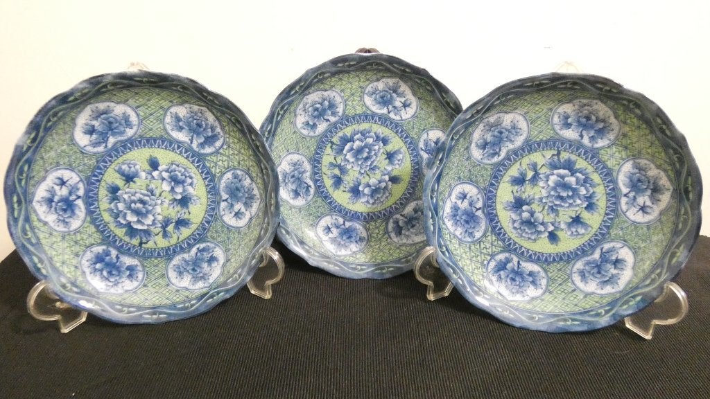 Japanse bordjes (3x) SHOWA PERIODE [1089], Ophalen