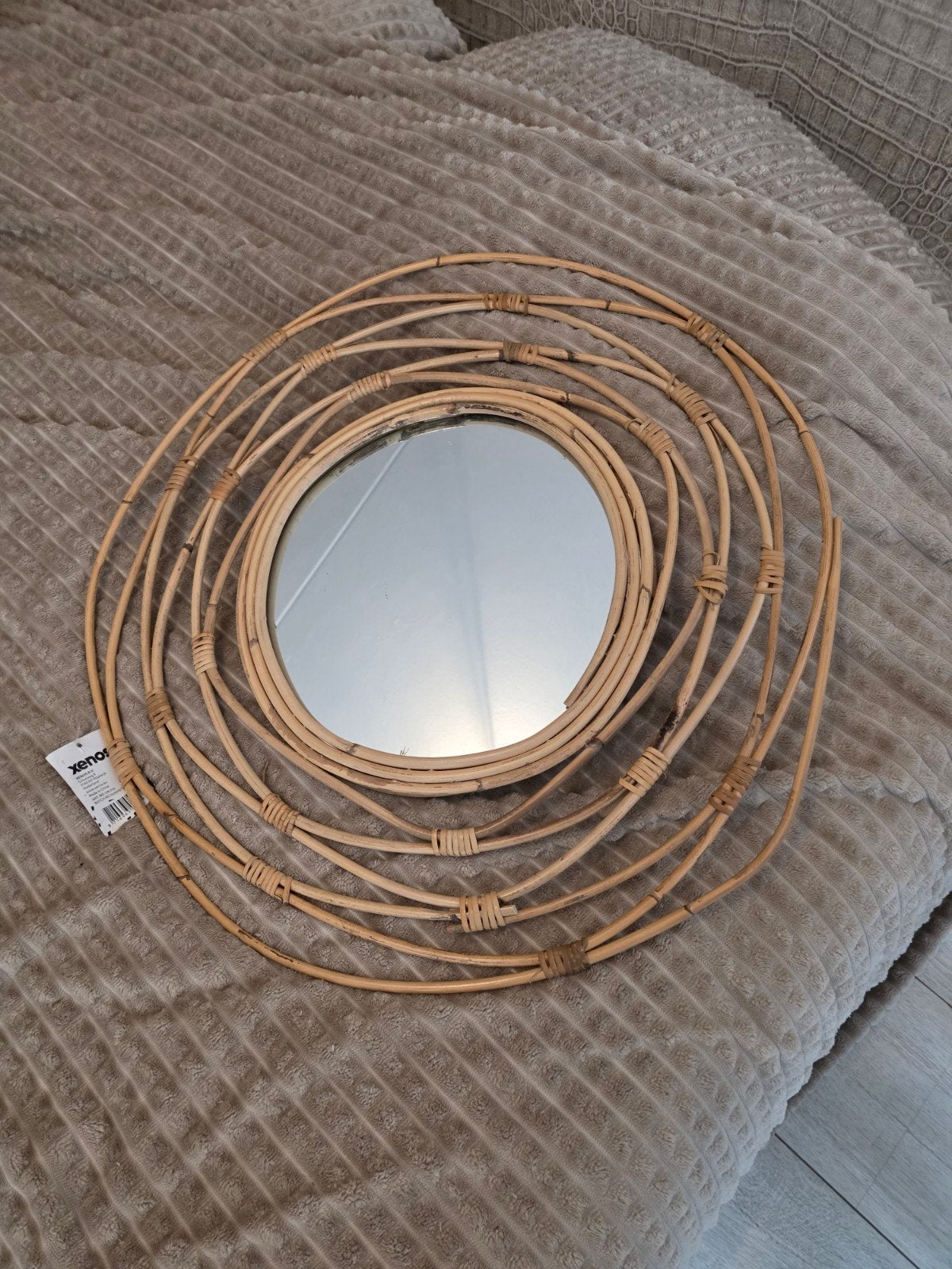Rotan spiegel, Ophalen, Minder dan 50 cm, Rond, Nieuw