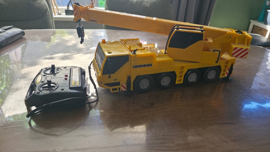 Dickie Toys Liebherr Set: RC Kraanwagen & Graafmachine, Ophalen of Verzenden, Gebruikt, Afstandsbediening