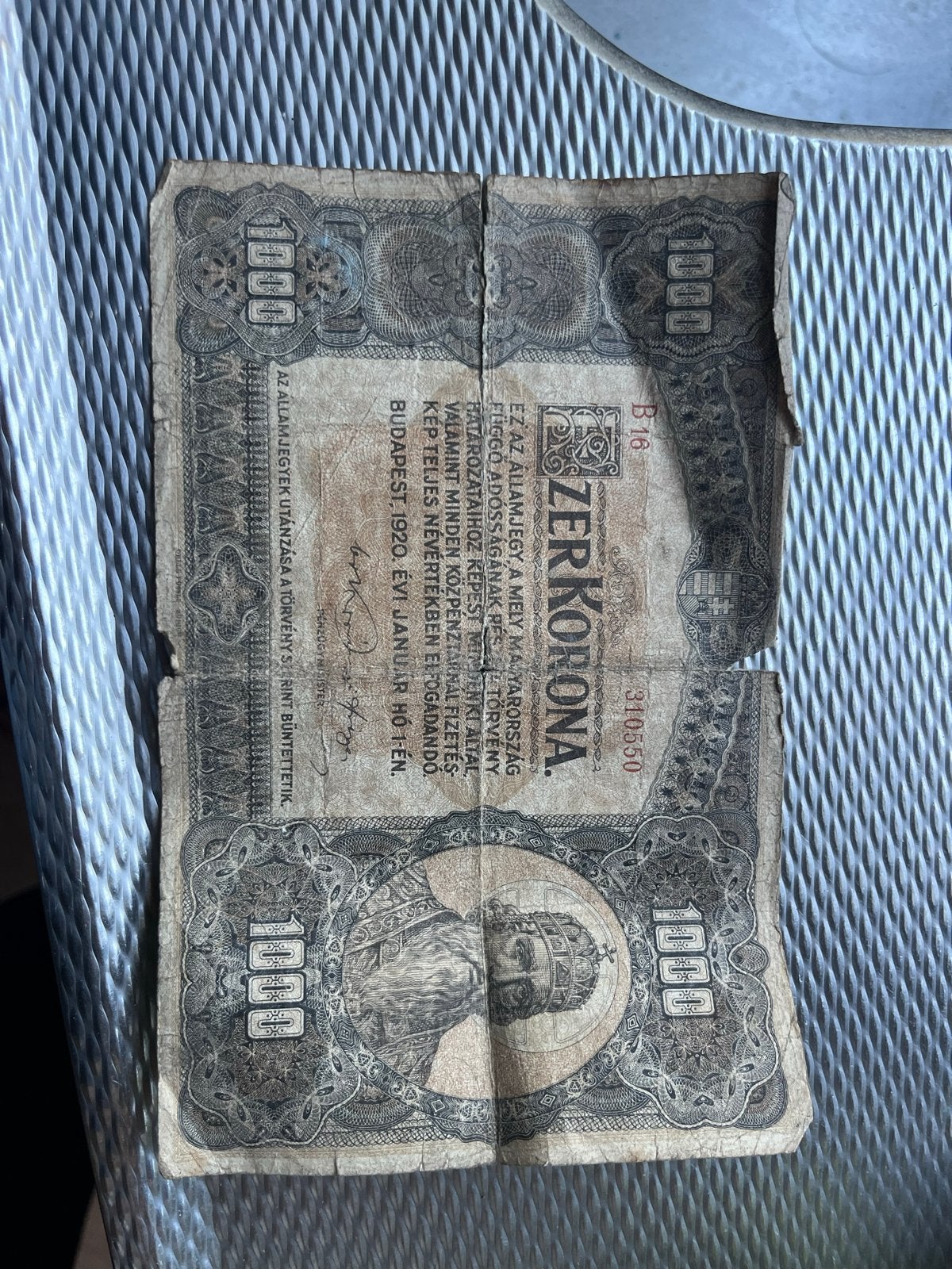 Oude Hongaarse 1000 Korona biljetten (1920), Ophalen of Verzenden, Overige landen, Setje