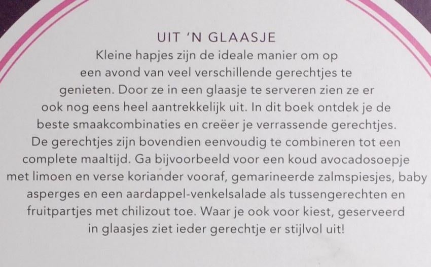Uit 'n glaasje - Xenos kookboek (2011), Verzenden, Zo goed als nieuw, Vegetarisch