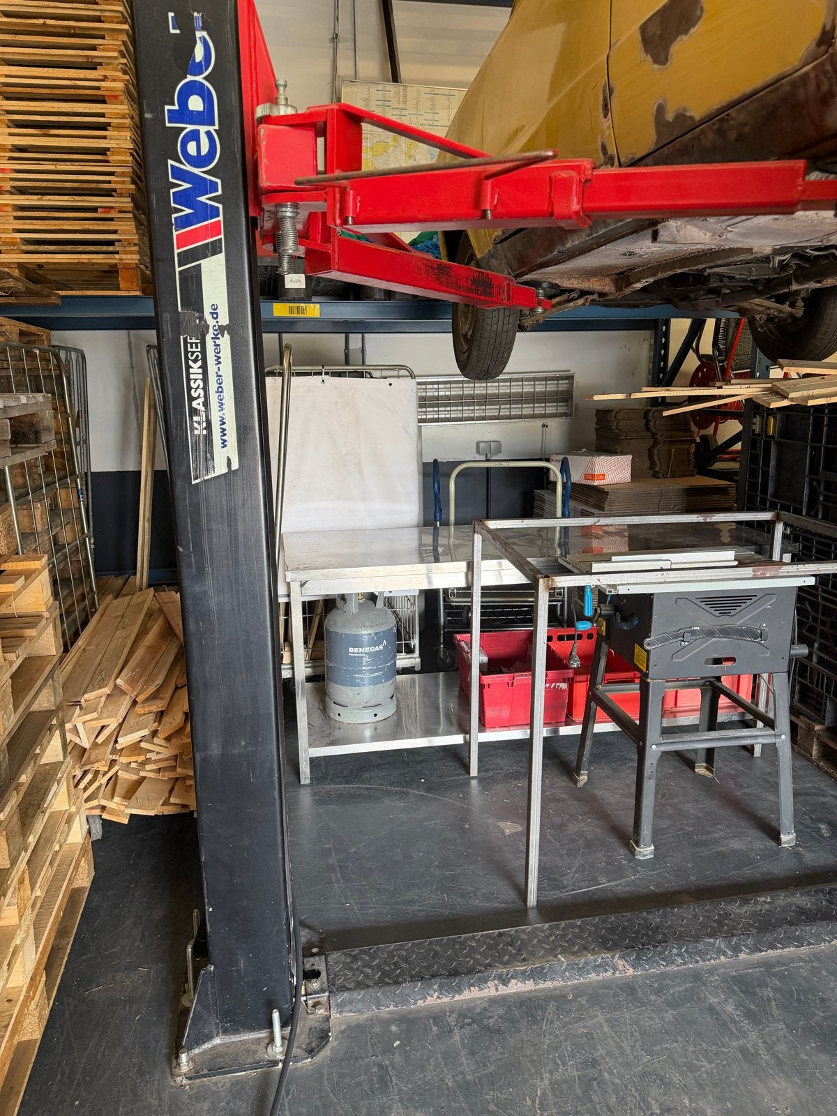 Weber Klassik-4.0-M Autobrug - 4000 kg hefvermogen, Auto diversen, Autogereedschap, Ophalen of Verzenden, Gebruikt