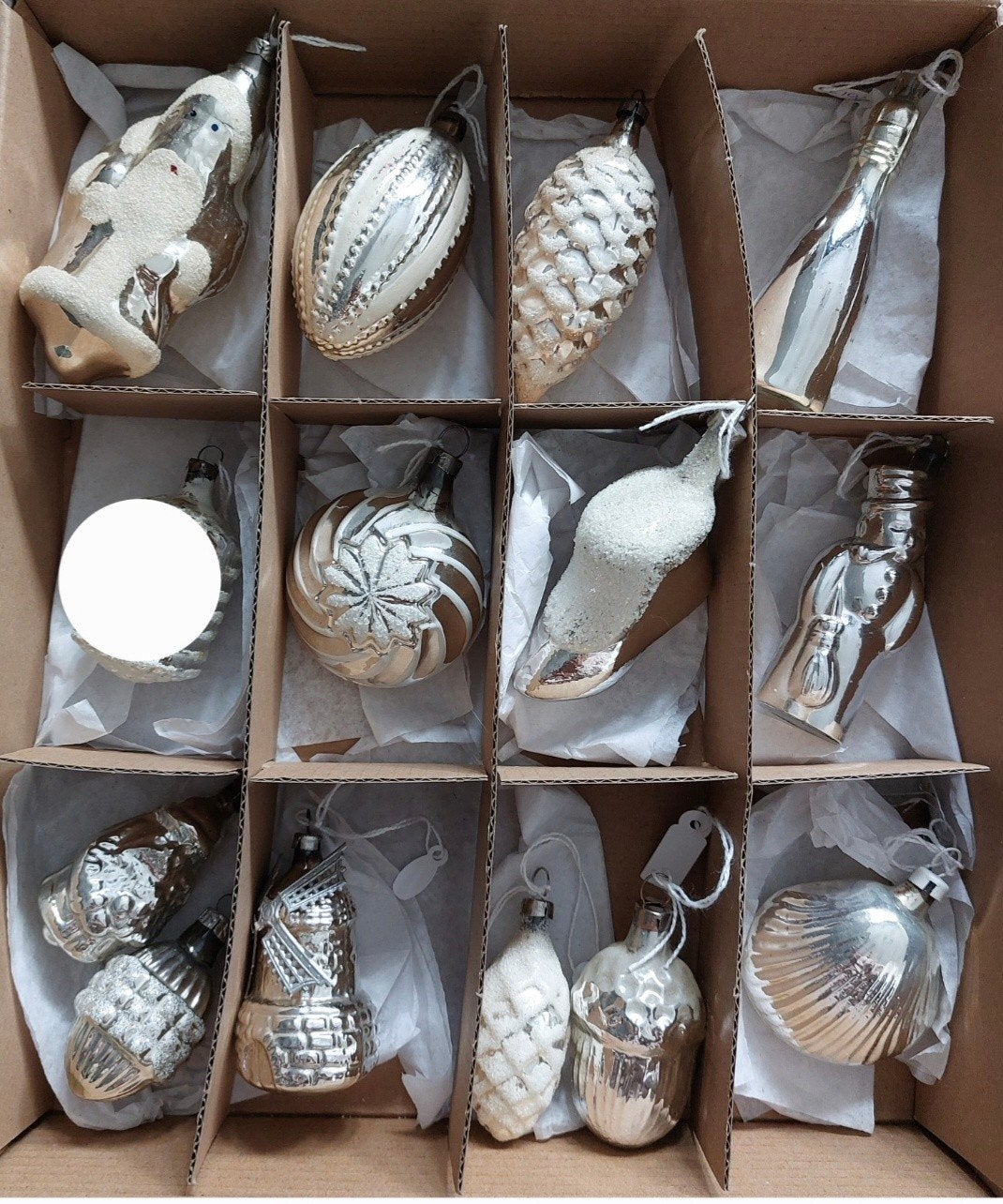 Oude zilveren kerstballen, Diversen, Kerst, Verzenden