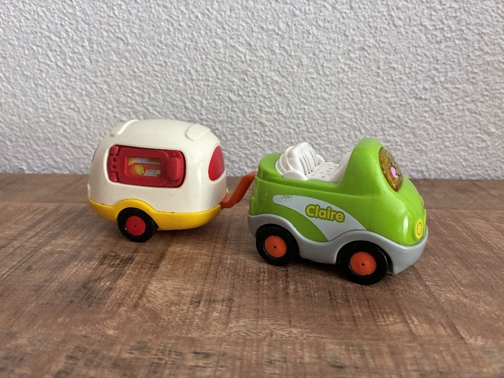Vtech Toet Toet auto's Claire Cabrio + caravan Goede staat., Ophalen of Verzenden, Gebruikt, 2 tot 4 jaar