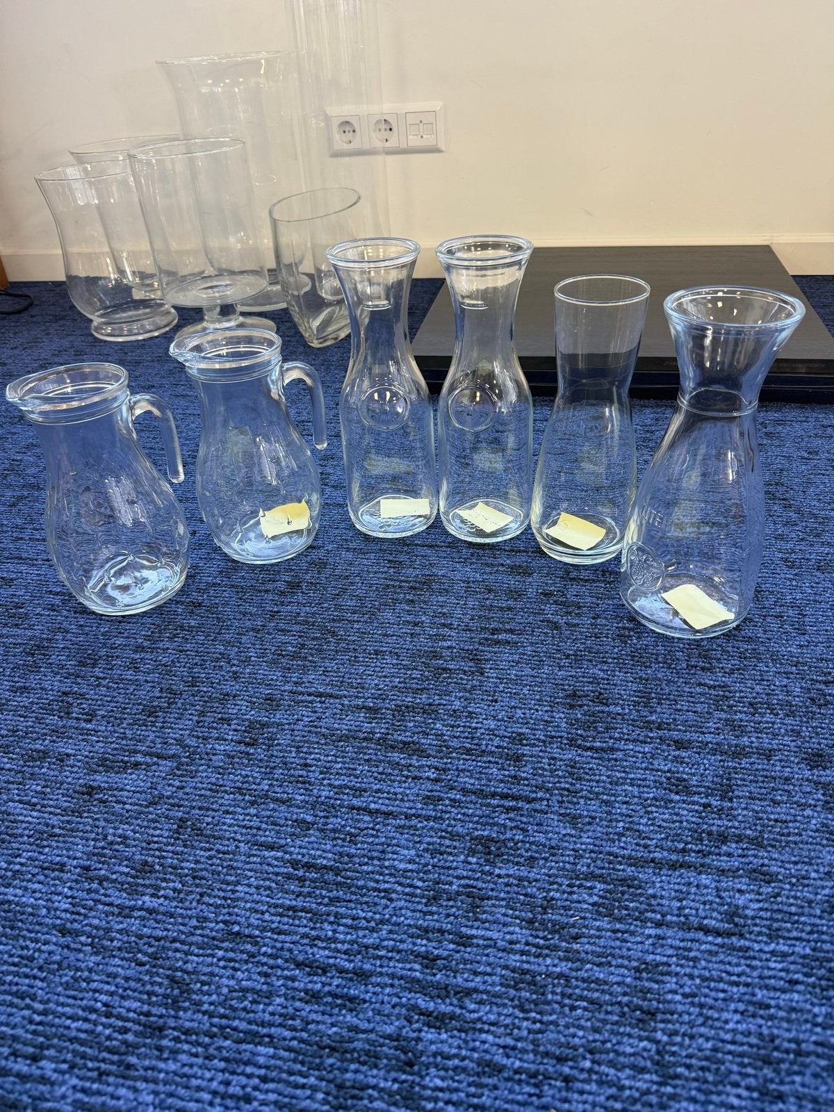 Glazen kannen en karaffen - Diverse modellen, Overige typen, Ophalen, Gebruikt, Glas