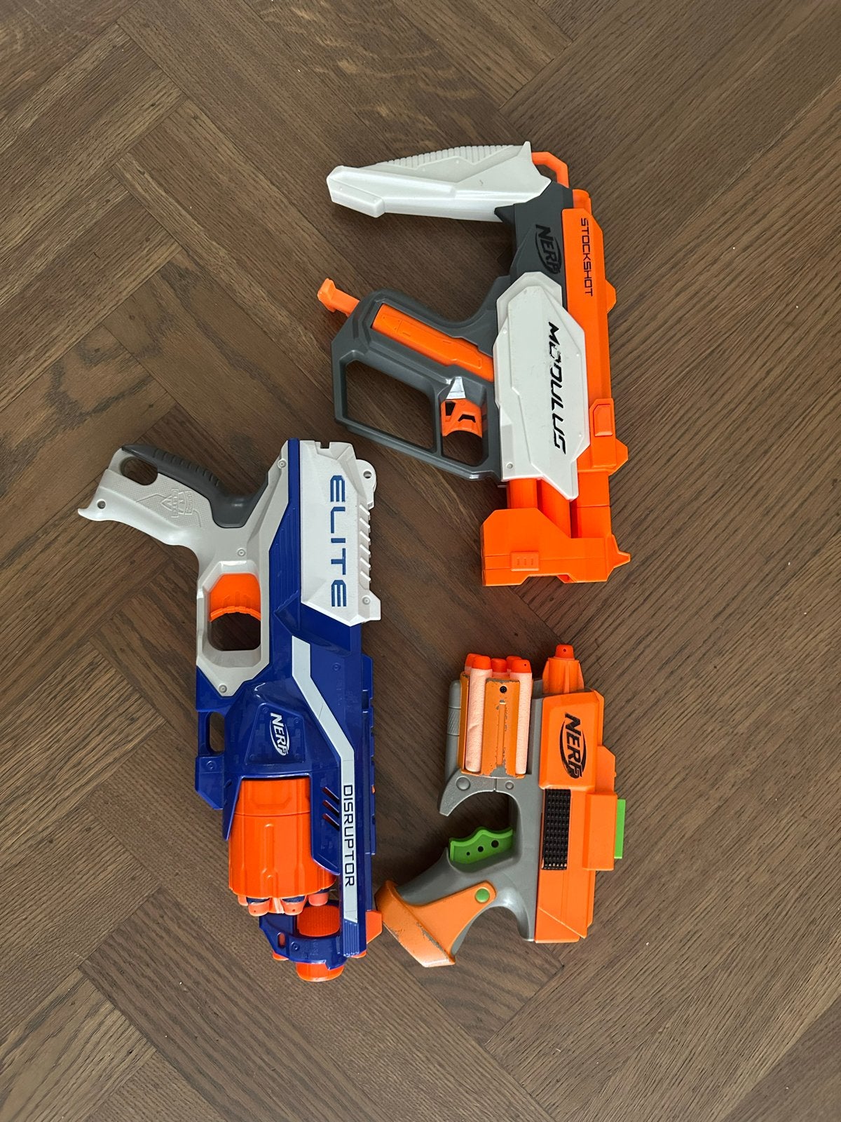 Nerf Blasters Set: Modulus, Disruptor, en N-Strike Elite, Ophalen of Verzenden, Gebruikt, Jongen of Meisje