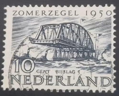 Nederland 1950 - nvph 554 - Zomerzegels - ab1, Ophalen of Verzenden, T/m 1940, Gestempeld