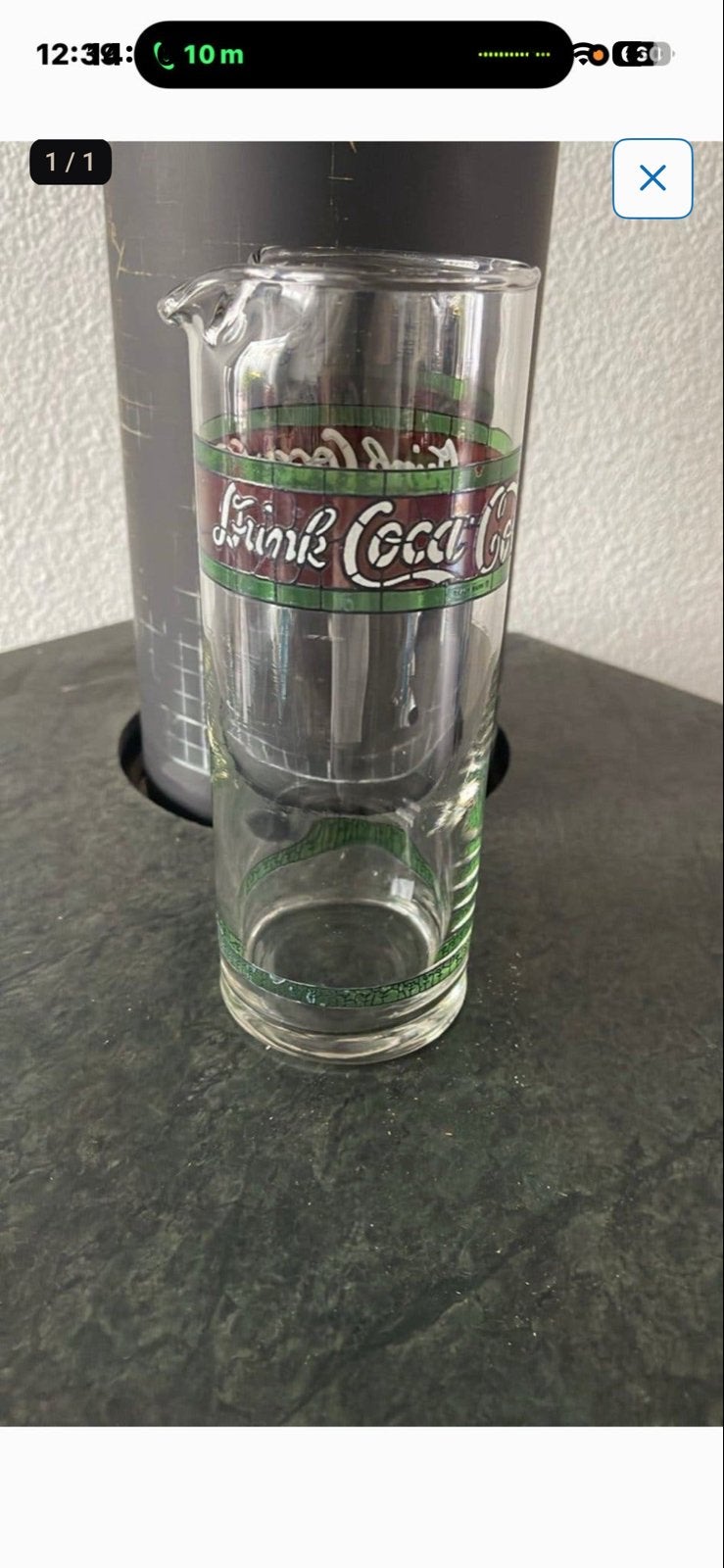 Vintage Coca-Cola Glazen Maatbeker/Schenker, Ophalen of Verzenden