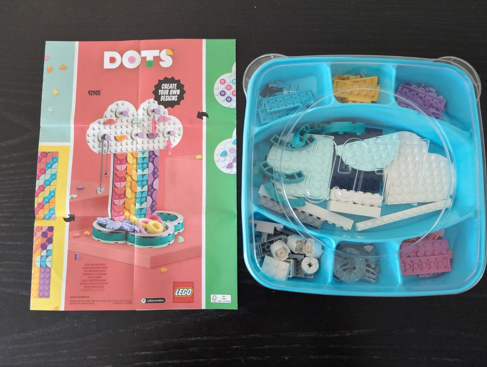 LEGO DOTS 41905 Regenboog Sieradenstandaard Compleet, Inclusief instructies, Overige thema's, Lego, Ophalen of Verzenden