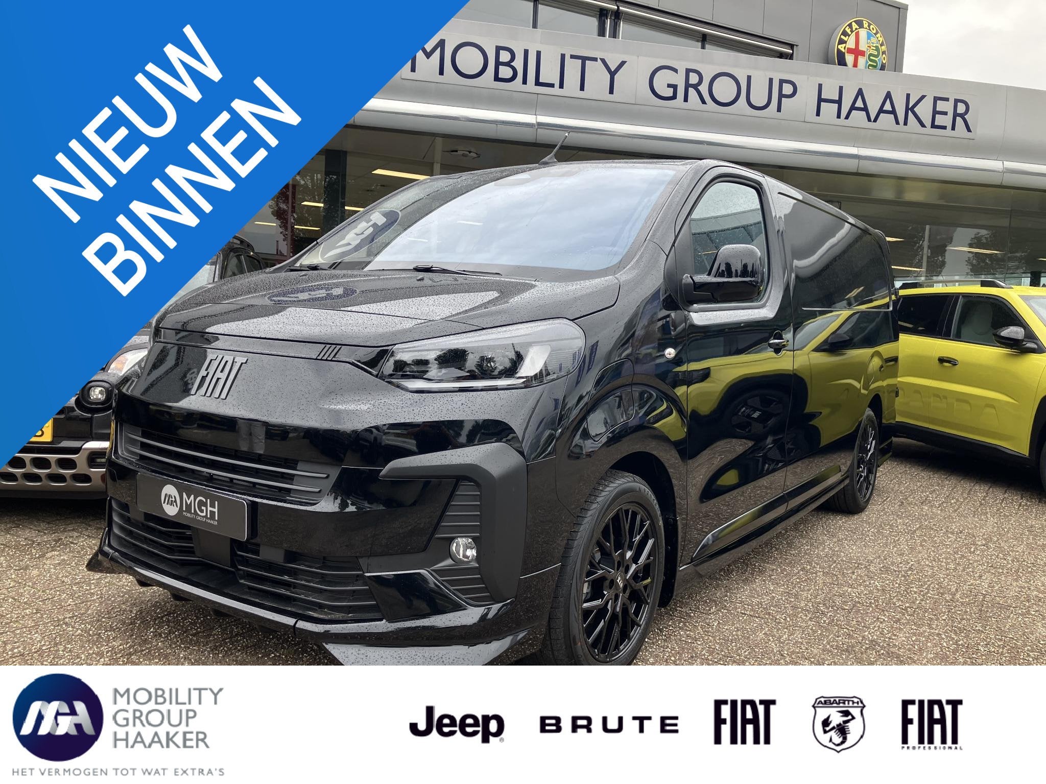 FIAT E-Scudo L3 75 kWh STX / Snel Leverbaar /, Auto's, Overige carrosserieën, Zwart, 1000 kg, Te koop
