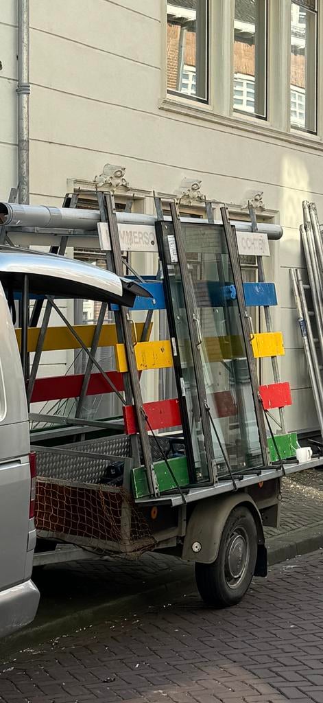 Geremde glas- resteel aanhanger, Auto diversen, Aanhangers en Bagagewagens, Ophalen of Verzenden, Gebruikt