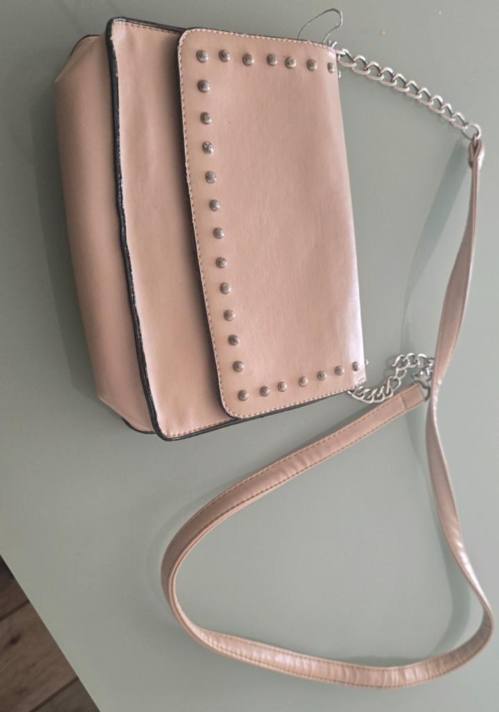 Colin's Schoudertasje met Studs - Beige, Ophalen of Verzenden, Gebruikt, Beige, Schoudertasje