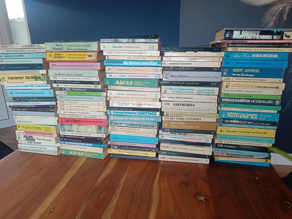 115 science fiction boeken uit de jaren 70, Nederlandstalig, Boeken, Science fiction, Ophalen, Gelezen