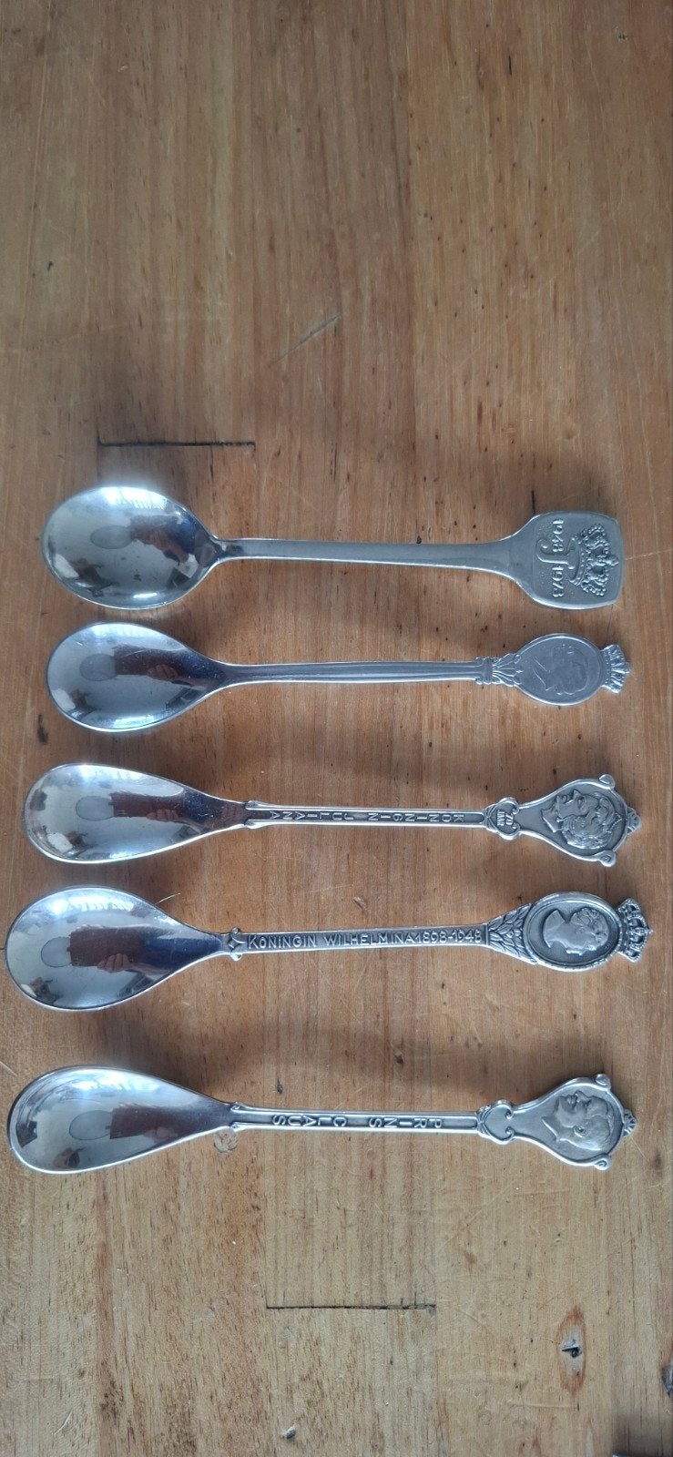Set van 5 zilveren herdenkingslepels, Ophalen of Verzenden