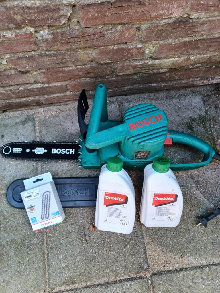 Bosch elektrische kettingzaag in goede staat, Ophalen, Kettingzaag, Bosch