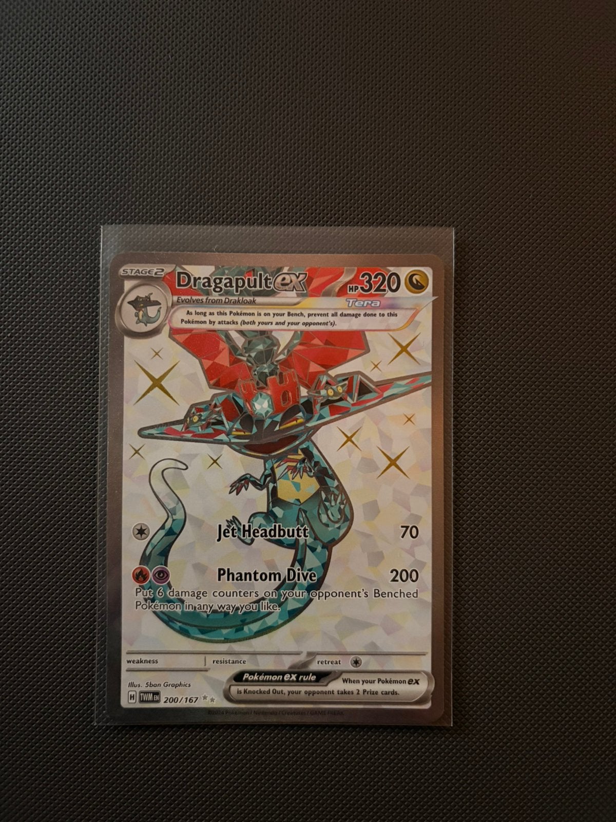 Dragapult Ex 200/167 (Twilight Masquerade), Ophalen of Verzenden, Zo goed als nieuw