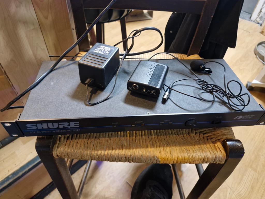 Shure EC4 Marcad Diversity Draadloze Microfoon Set, Ophalen of Verzenden, Gebruikt, Zangmicrofoon, Draadloos