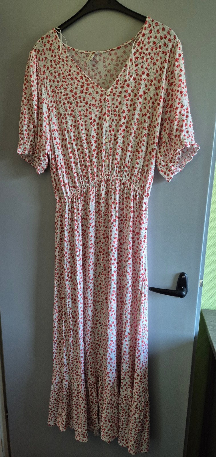 Maxi jurk Only Carmakoma maat 44, Kleding | Dames, Jurken, Wit, Maat 42/44 (L), Ophalen of Verzenden, Zo goed als nieuw