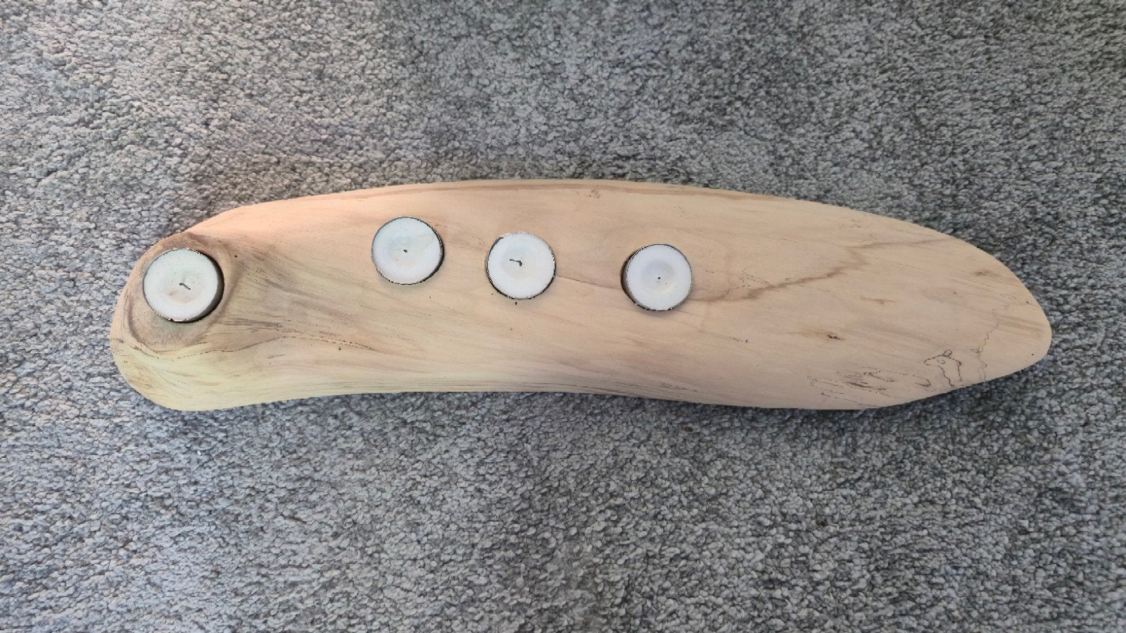 Unieke houten theelichthouder van drijfhout 50 cm, Gebruikt, Bruin, Overige merken, Waxinelichthouder