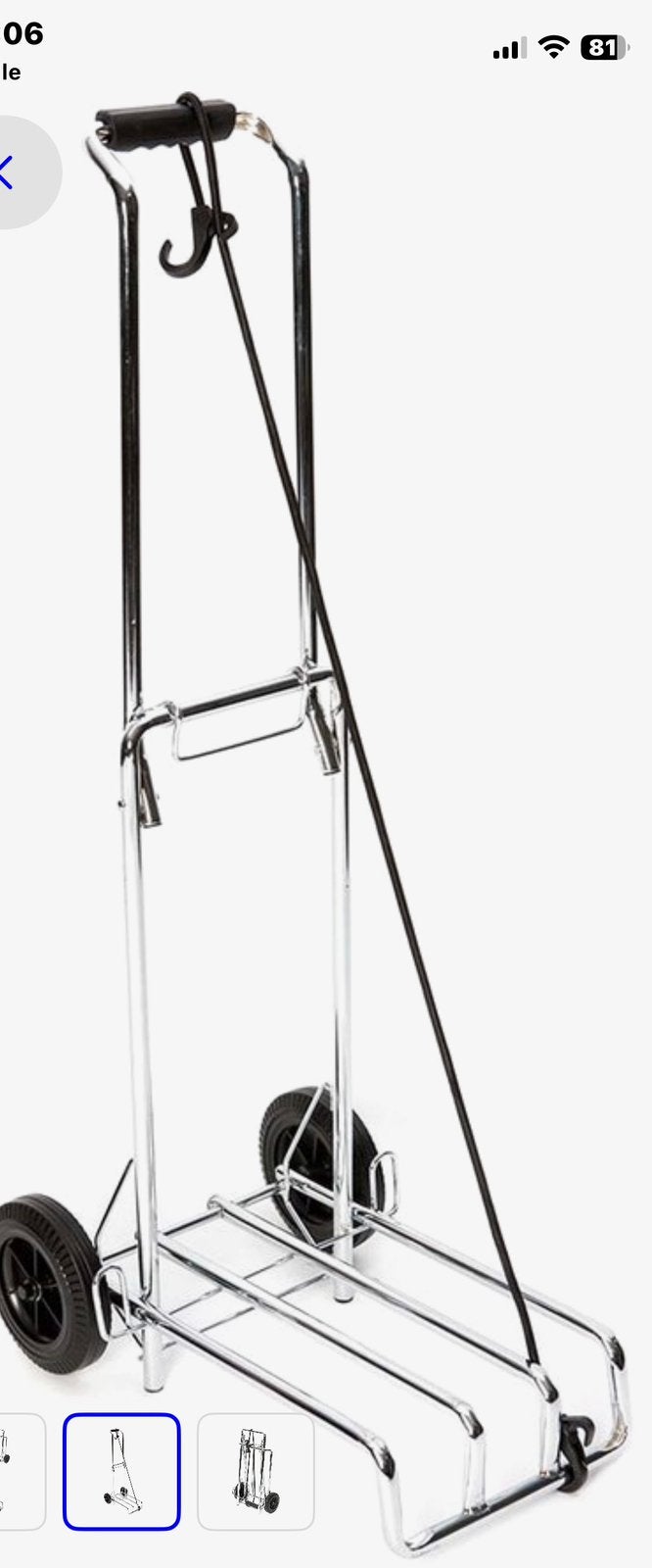 BO-CAMP BAGAGE TROLLEY TOT 40KG METAAL, Ophalen, Zo goed als nieuw