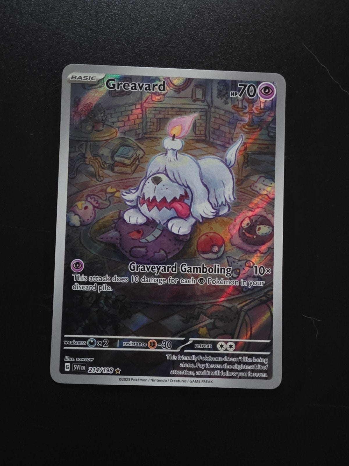 Greavard SVi 214 art pokemon kaart, Ophalen of Verzenden, Nieuw