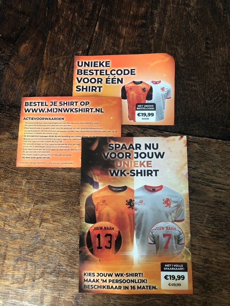 code voor WK shirt Jumbo, Jumbo, Ophalen of Verzenden