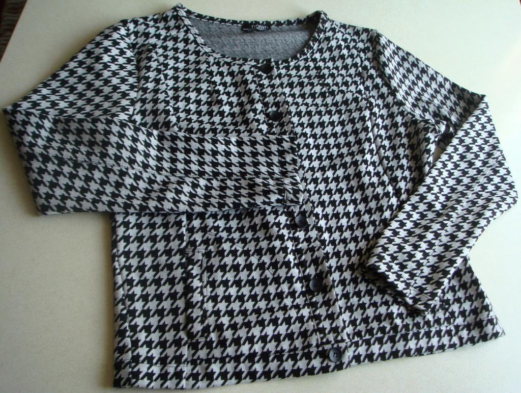 Norah dames vest met pied-de-poule motief maat 44 € 8,50, Overige kleuren, Maat 42/44 (L), Ophalen of Verzenden, Zo goed als nieuw